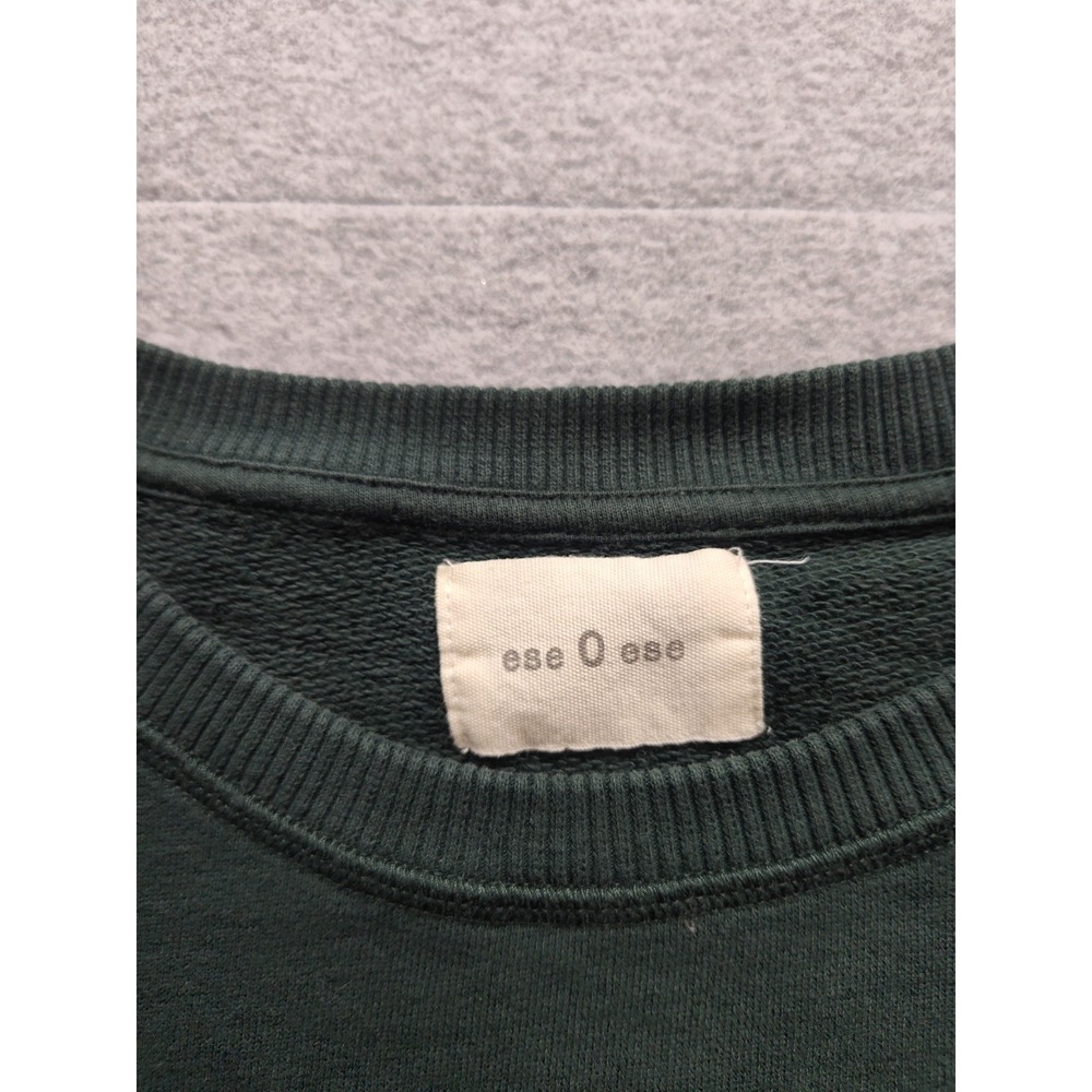Books & Coffee Women Sweatshirt L Dark Green 100% Cotton Graphic Comfy Pullover - Picture 6 of 16
